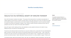 Desktop Screenshot of hamiltontownshiphistory.org