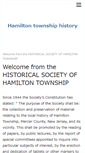 Mobile Screenshot of hamiltontownshiphistory.org