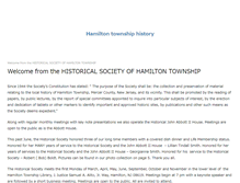 Tablet Screenshot of hamiltontownshiphistory.org